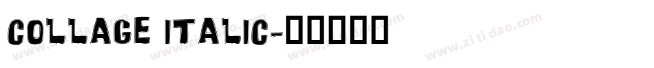 Collage Italic字体转换